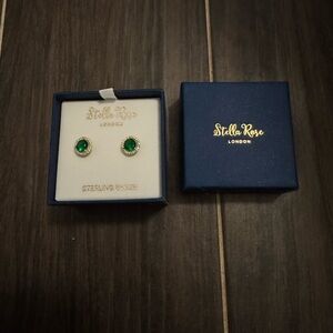 Emerald Green Stud Earrings